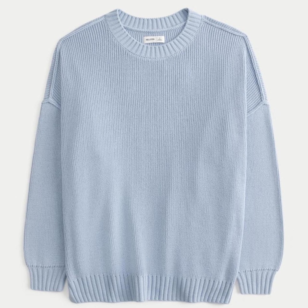 Hollister Co. Women's Dusty Blue Oversized Sweater XL NWT - Picture 2 of 6